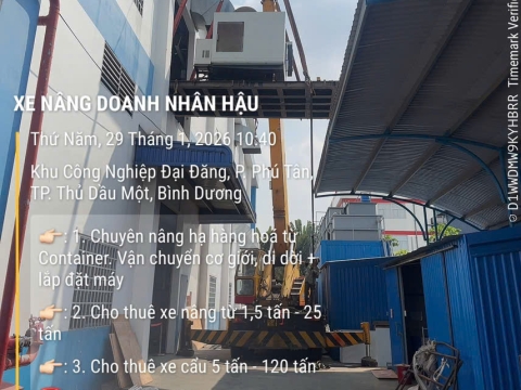 Dự án nâng cẩu hàng hóa cho công ty tại Đồng Phú, Bình Phước
