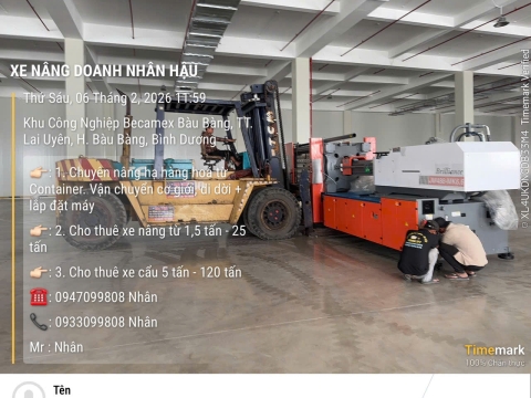 Dự án nâng cẩu hàng hóa cho công ty tại Đồng Phú, Bình Phước