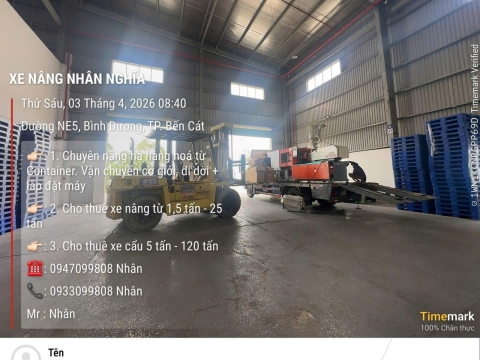 DỰ ÁN NÂNG CẨU HÀNG HÓA TẠI BẾN CÁT, BÌNH DƯƠNG