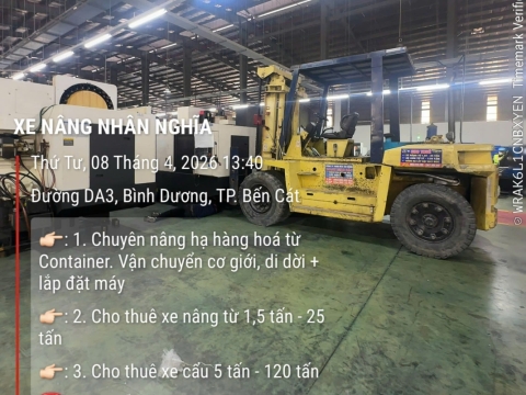 Dự án nâng cẩu hàng hóa cho công ty tại Dĩ An, Bình Dương