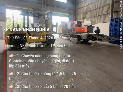 Dự án nâng cẩu hàng hóa cho công ty tại Dĩ An, Bình Dương